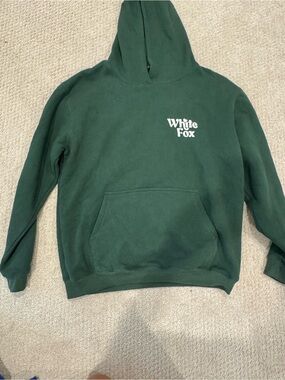 White Fox- Forest Green Hoodie Sweatshirt